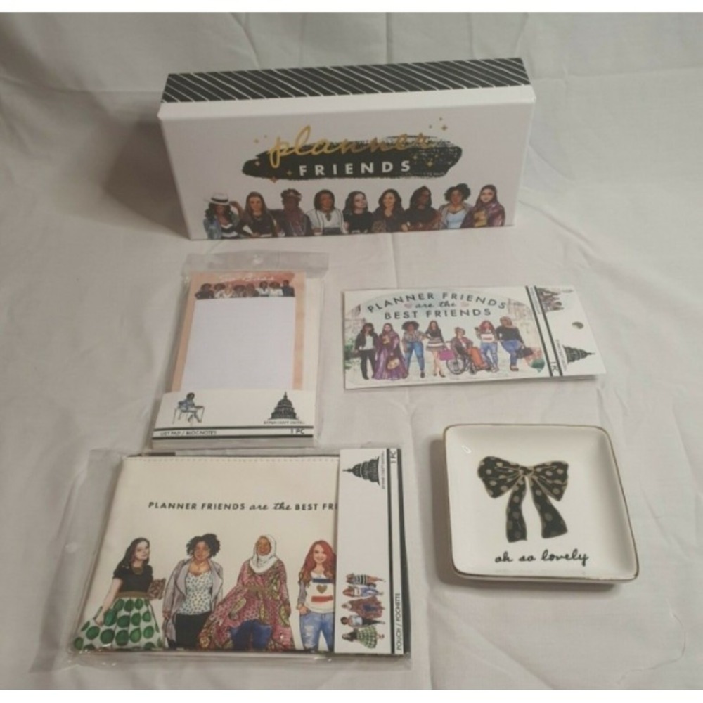 Capitol Chic Designs Planner Friends Stationery Set Pouch Tray List Pad Box NEW